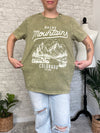 Mineral Wash Rocky Mountains T-Shirt Sage Green