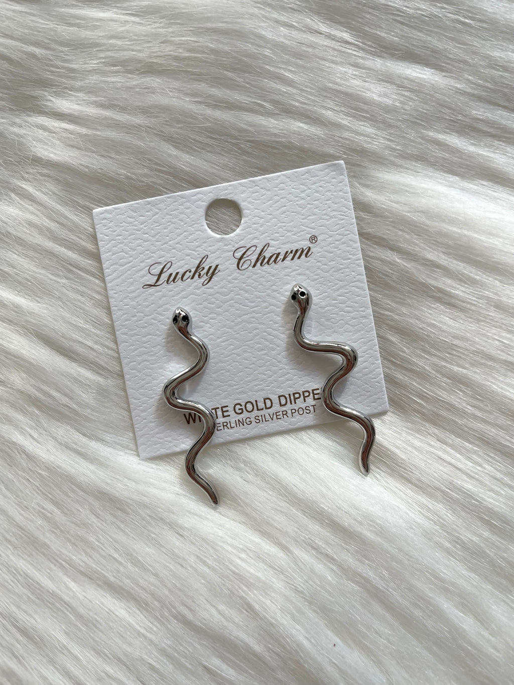 Silver Snake Studs