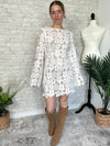 Katrine Floral White Crochet Dress