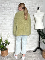 Tinsel+Fluff Heavy-Weight Cardigan Grinch Green