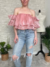 Pink Fluff Ruffle Top