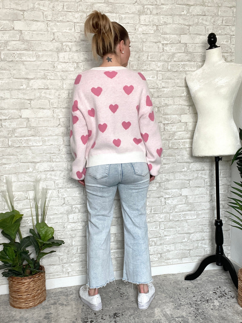 Sweet Pink Hearts Sweater