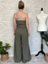 Sabrina Strapless Olive Jumpsuit