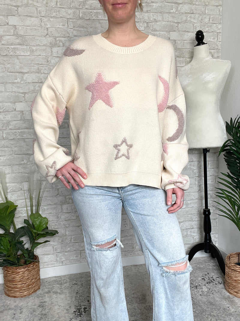 Galaxy Gazing Sweater Ivory