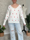 Lovely Heart Super Soft White Sweater