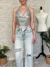 Chainmail Backless Top Silver