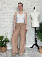 Linson Crepe Pants Light Brown