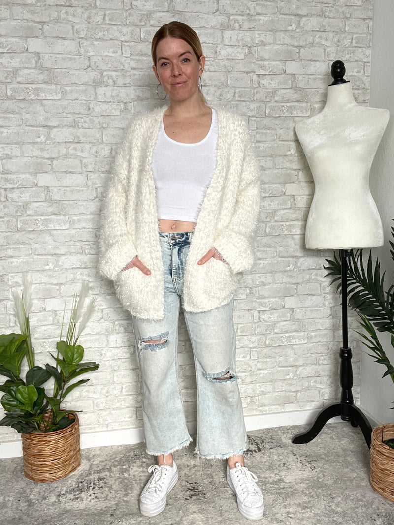 Tinsel+Fluff Heavy-Weight Cardigan Ivory