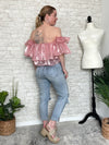 Pink Fluff Ruffle Top