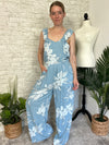 Julianna Blue+White Jumpsuit