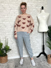 Neutral Love Sweater Khaki+Mauve