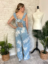 Julianna Blue+White Jumpsuit