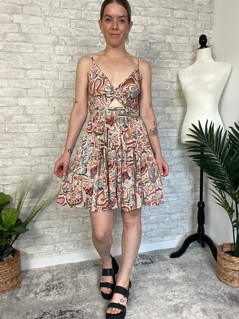 Mirabelle Twist Sun Dress - Western Print