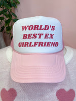 Best Ex-Girlfriend Trucker Hat Pink/White