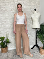 Linson Crepe Pants Light Brown