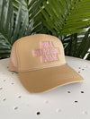 More Champagne Please Trucker Hat Beige