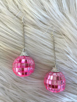 Pink Disco Ball Celebration Earrings