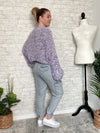 Boucle Textured Sweater Purple Mix