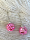 Pink Disco Ball Celebration Earrings