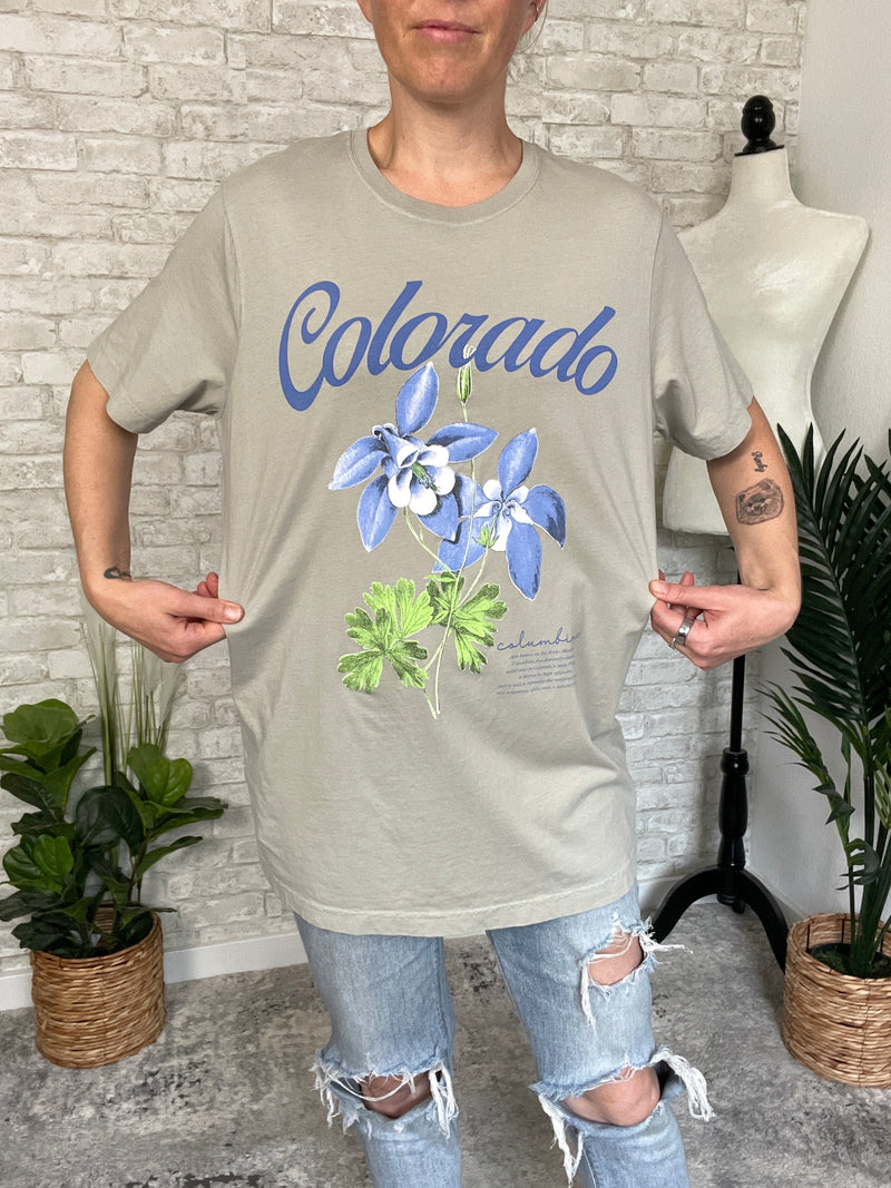 Colorado Columbine T-Shirt Sage Green