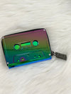 Retro Cassette Wallet Black Rainbow