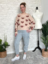 Neutral Love Sweater Khaki+Mauve