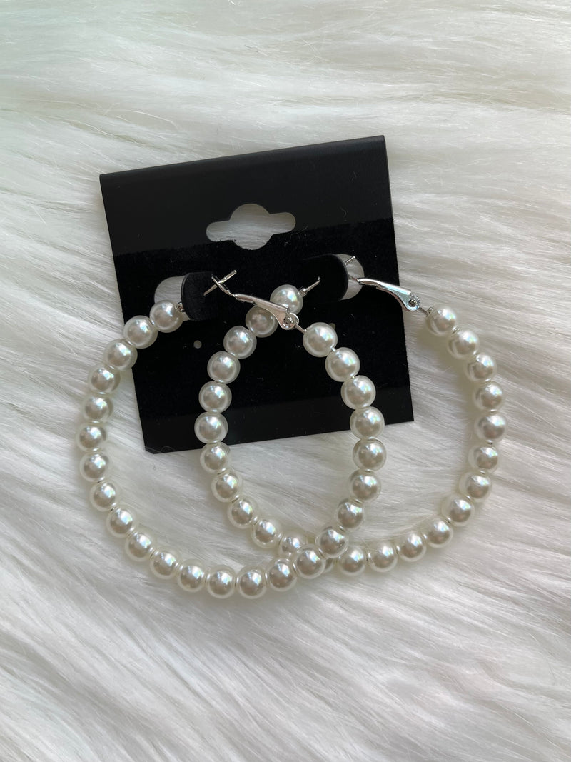 Pearl Hoop Earring