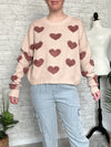 Neutral Love Sweater Khaki+Mauve