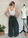 Wesley Green Crinkle Pants