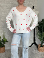 Lovely Heart Super Soft White Sweater