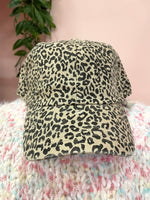 Distressed Cheetah Print Hat