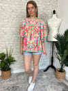 Fresca Tropical Bell Sleeve Top