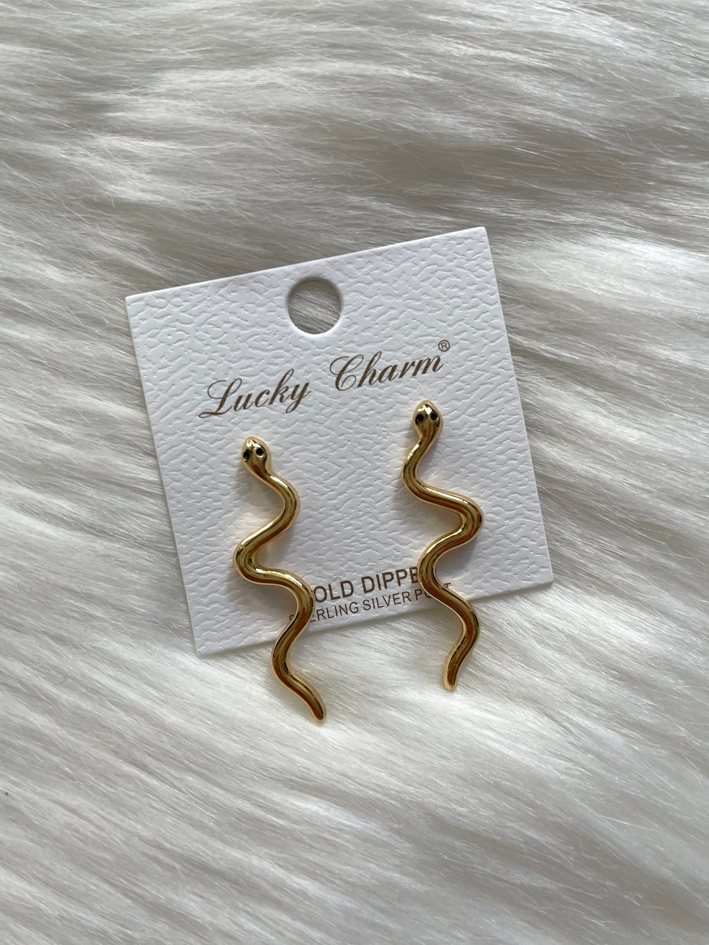 Gold Snake Studs