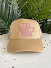 More Champagne Please Trucker Hat Beige