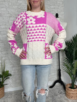 Riviera Hot Pink Floral Sweater