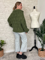 Hadley Green Chunky Knit Cardigan