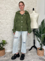 Hadley Green Chunky Knit Cardigan