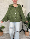 Hadley Green Chunky Knit Cardigan