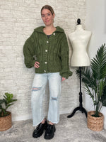 Hadley Green Chunky Knit Cardigan