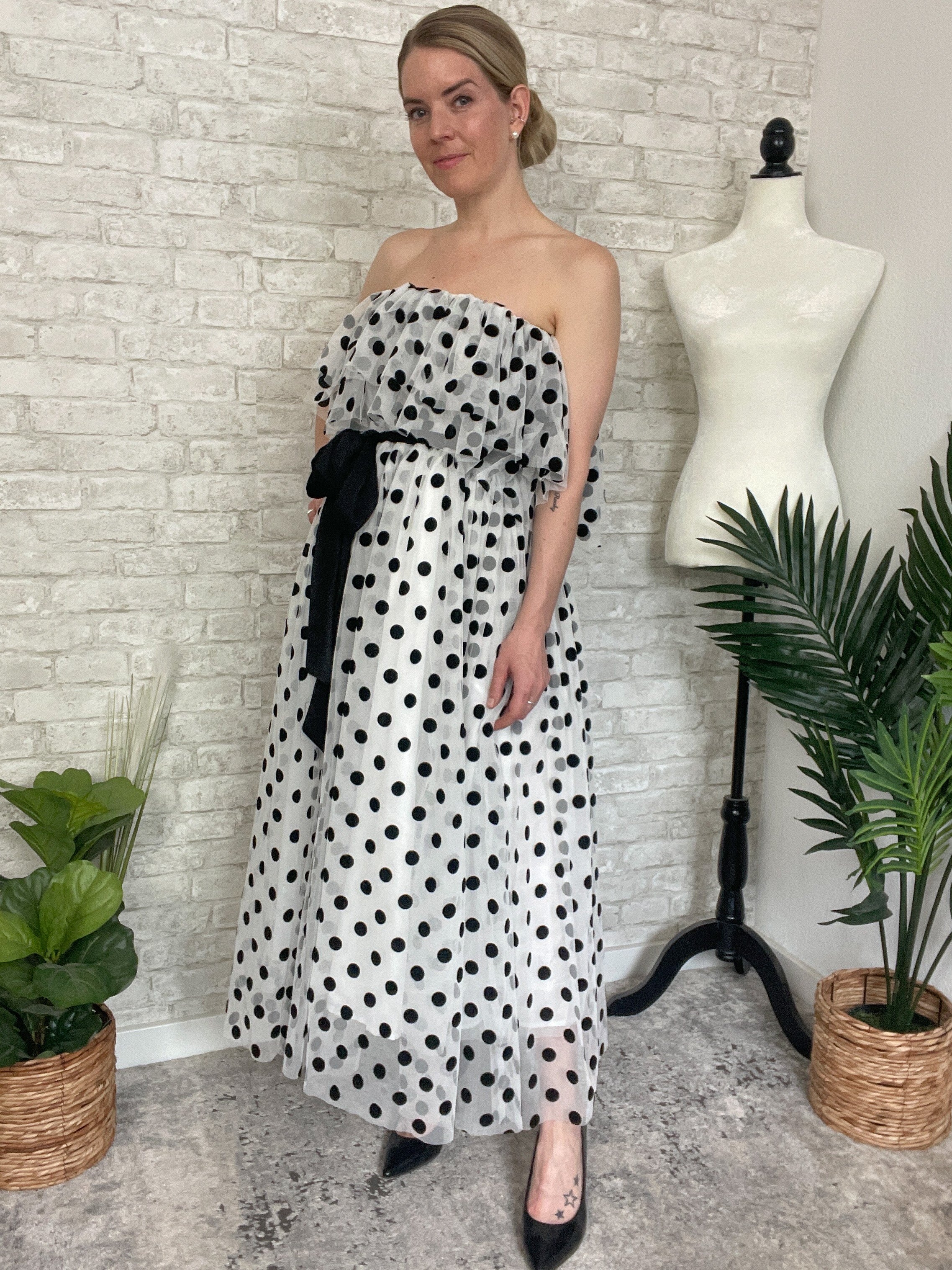 Black and White Polka Dot Bridesmaid Dresses